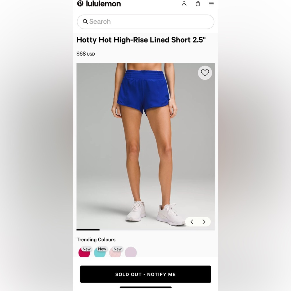 Lululemon Athletica Royal Blue Athletic Shorts